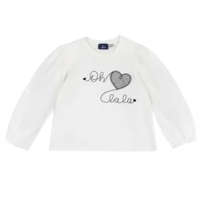 T-SHIRT MANICA LUNGA CHICCO BAMBINA BIANCO