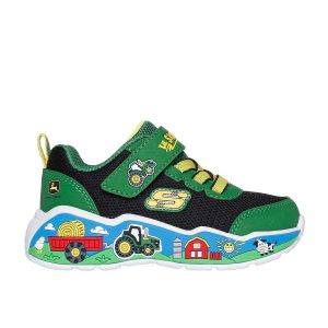 SNEAKERS JOHN DEERE BARN SQUAD BUDDIES SKECHERS DA BAMBINO VERDE