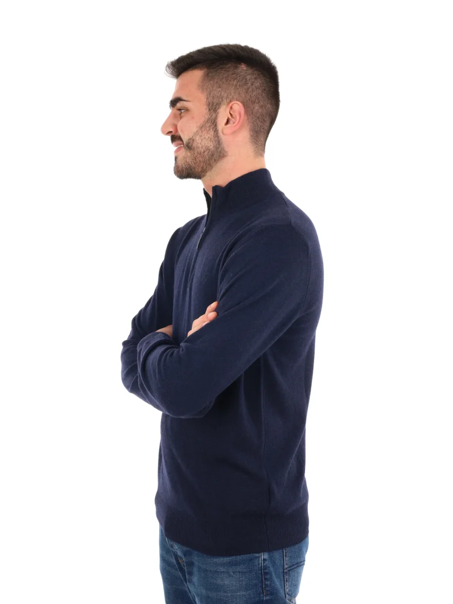MAGLIA MEZZA ZIP FB UOMO BLU - immagine 4