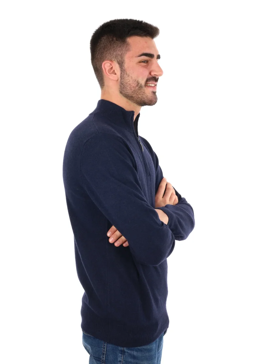 MAGLIA MEZZA ZIP FB UOMO BLU - immagine 9