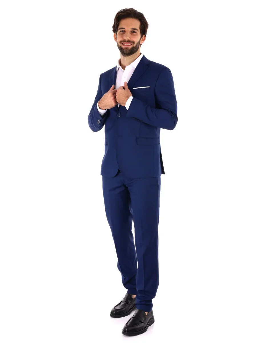 ABITO MONOPETTO OXFORD FB UOMO BLUETTE - immagine 3