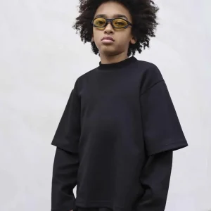 Present Day t-shirt kids nero manica lunga