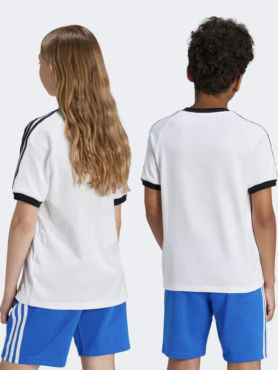 Adidas Adicolor t-shirt kids bianco e nero - immagine 6