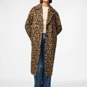 Pieces cappotto maculato lungo