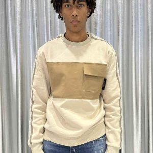 Pret a Porter felpa beige con tasca