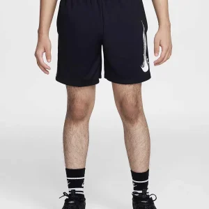Nike bermuda kids nero con logo bianco
