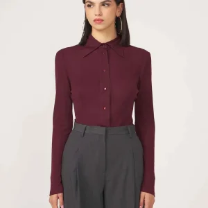 Silence Sunny camicia bordeaux