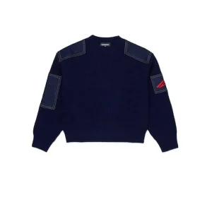 Dsquared 2 maglione blu in jeans